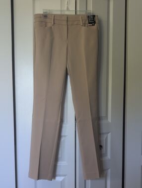 Women's Beige Straight-Leg Trousers — Classic Workwear